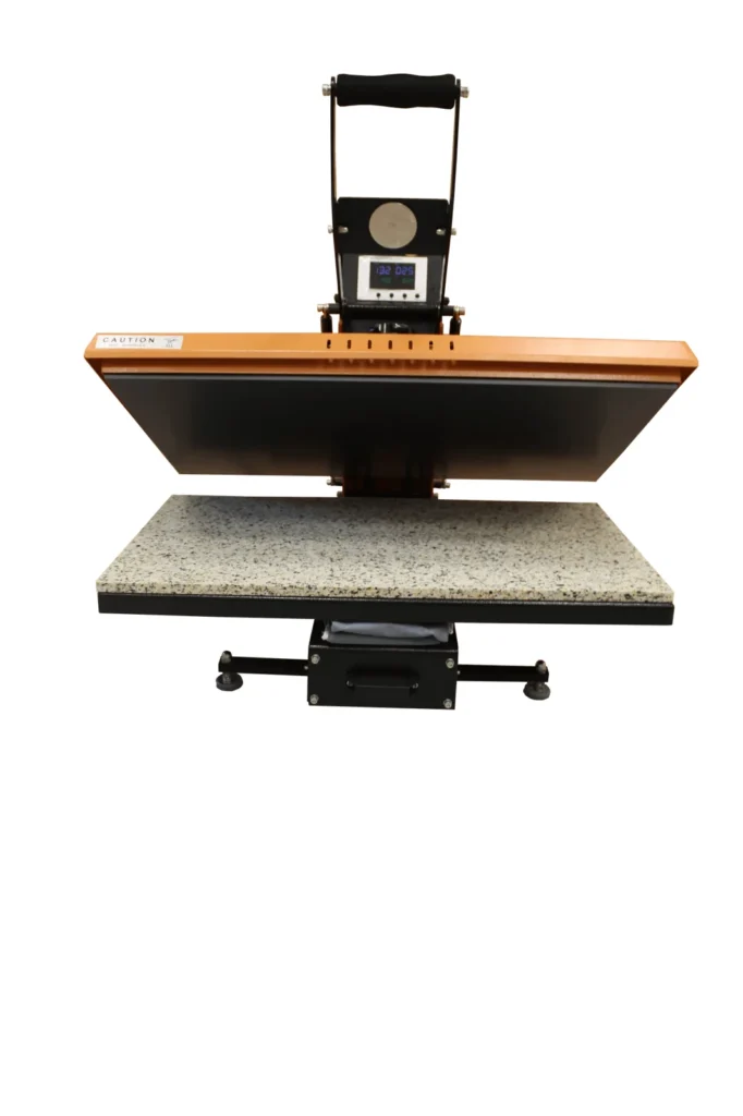 Plancha de gran formato Beinsen Doha vista de frente y abierta, con asa ergonómica, controlador digital y plato inferior grande deslizable