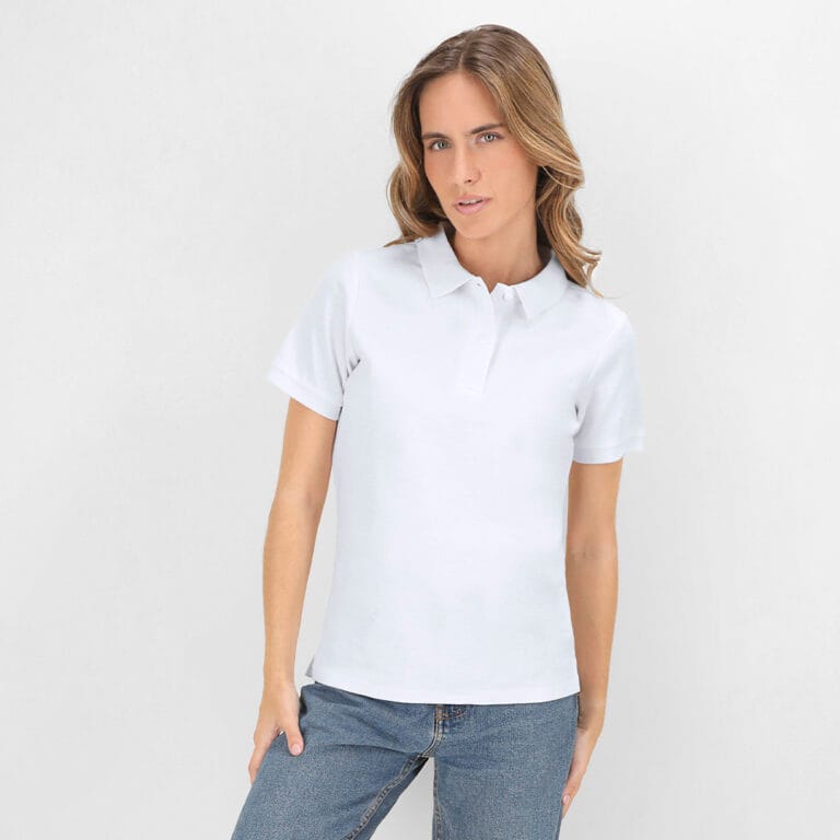 Polo Mujer Blanco Koupan para personalizar