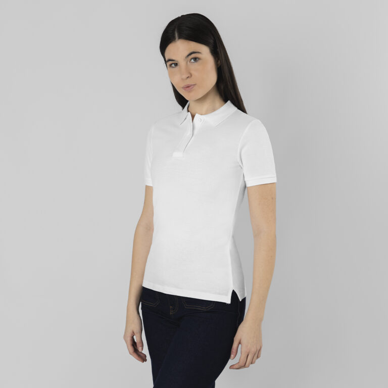 Polo Mujer Blanco Charles para personalizar