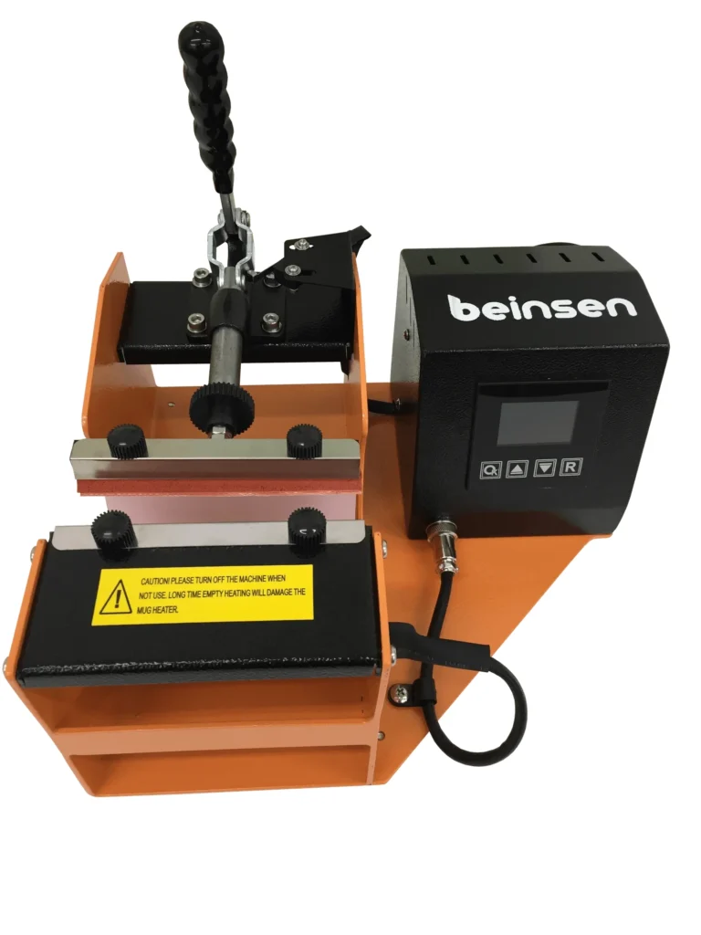 Detalle del controlador digital de temperatura y tiempo de la plancha de tazas Beinsen Baréin