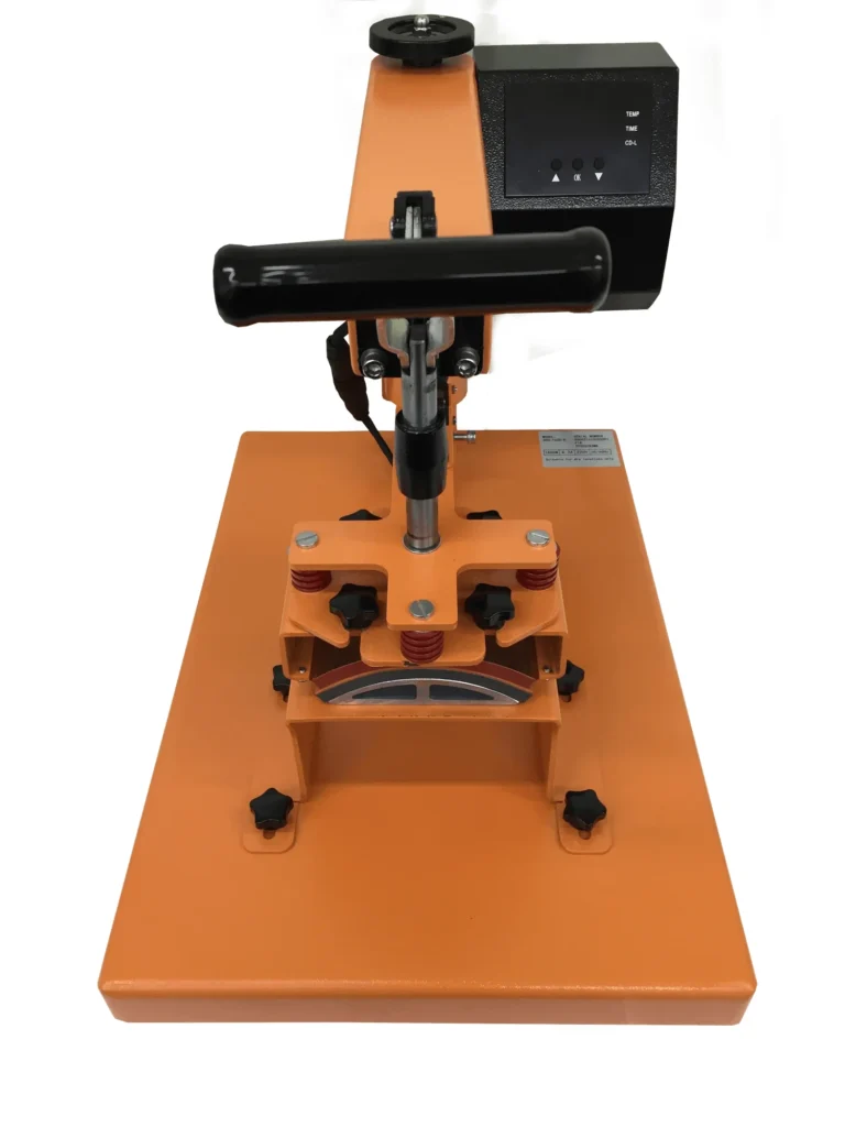 Detalle frontal del brazo giratorio y el controlador digital de la plancha combo Beinsen Jamaica