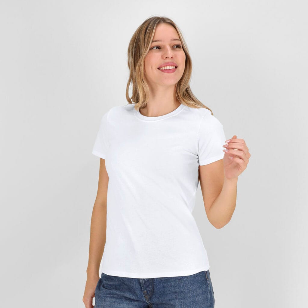 Camiseta Mujer Blanca “keya” WCS180 para personalizar