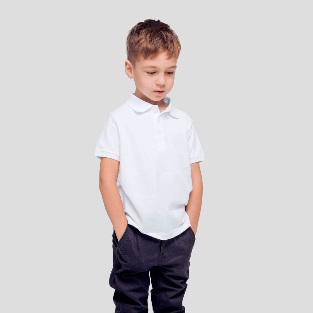 Polo Niño Blanco “keya” YPS180 para personalizar
