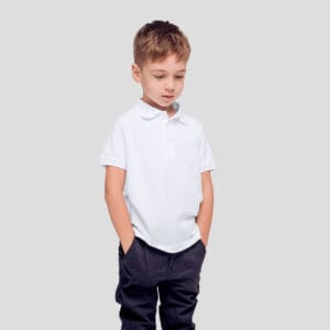 Polo Niño Blanco “keya” YPS180 para personalizar