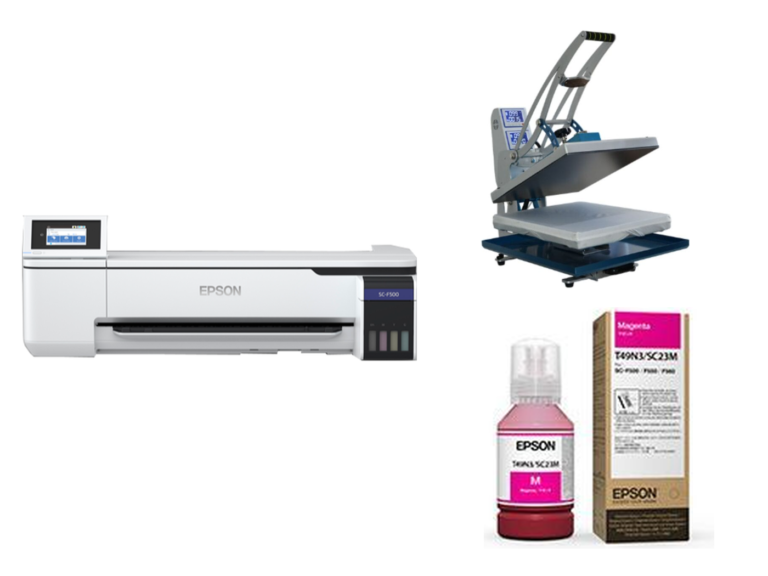 Kit Sublimación Textil PRO — Epson SC-F500 + Plancha plana 40×50