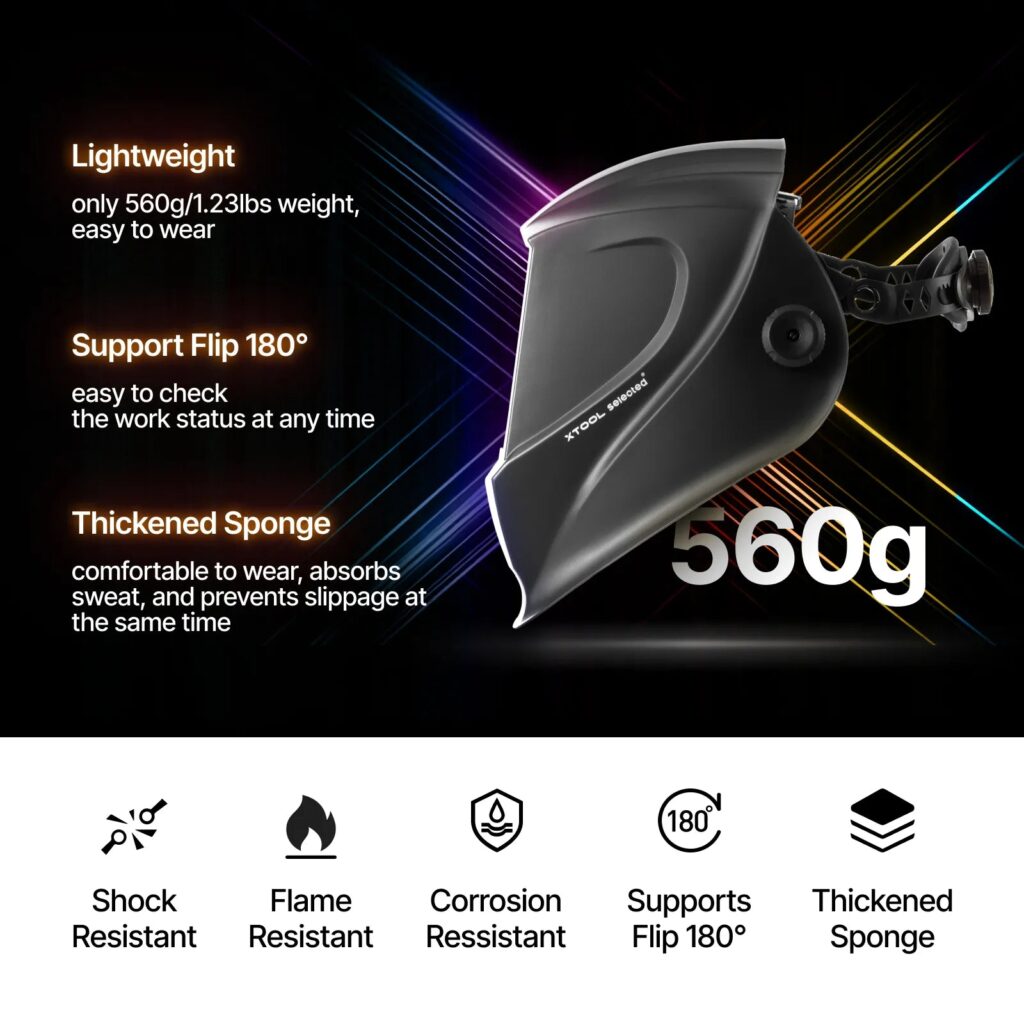 Casco de soldadura láser 1080 nm de oscurecimiento automático — xTool MetalFab — imagen 6