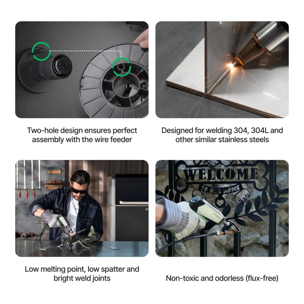 Hilo de soldadura inoxidable ER308L 1 mm (5 kg) — xTool MetalFab — imagen 4