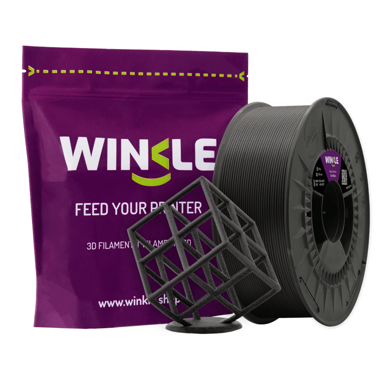 Filamento PETG Fibra de Carbono Winkle 1,75 mm Negro Carbón