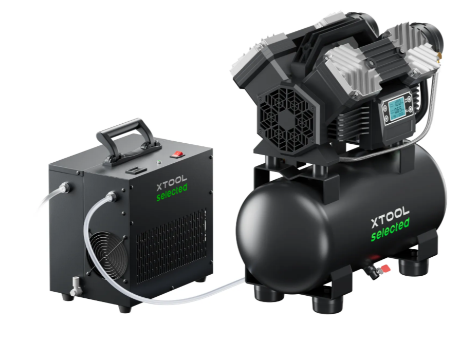 Compresor de aire y secador xTool Selected para el sistema de corte MetalFab