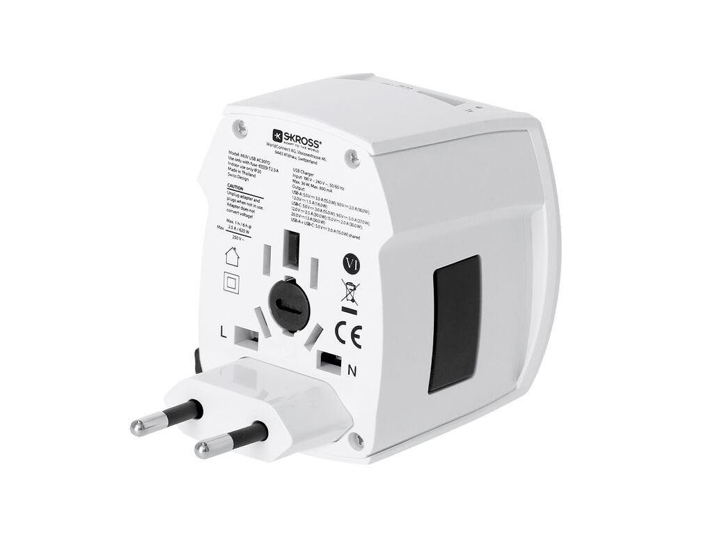 Adaptador Viaje Universal Skross MUV USB 30W PD - detalle 4