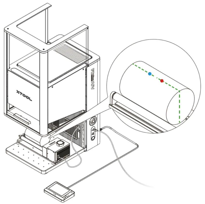 (xTool Studio) Usa el Rotary Attachment 3 (RA3) con la xTool F2 Ultra UV image.png