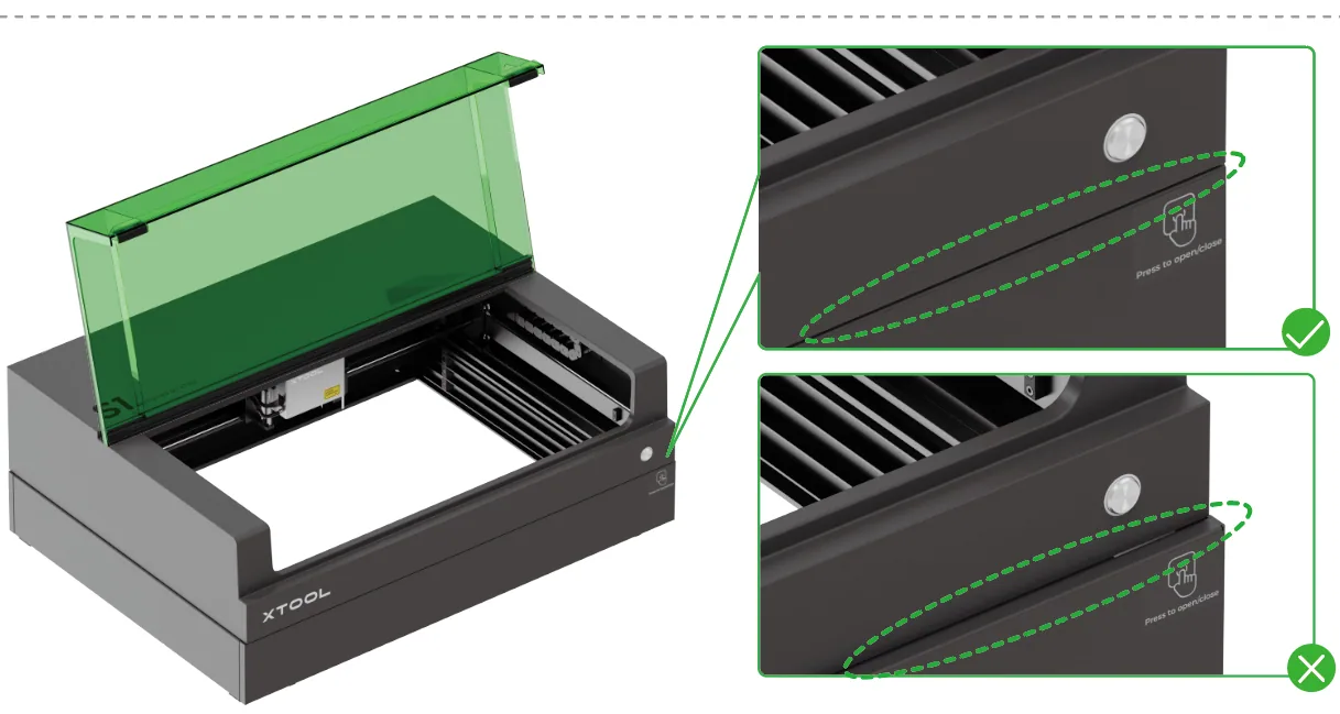 Guía de usuario de la Riser Base de xTool S1 compatible con el Conveyor Feeder