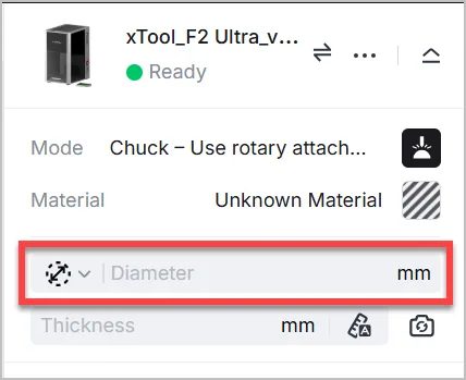 (xTool Studio) Usar el Rotary Attachment 3 (RA3) con la xTool F2 Ultra image.png