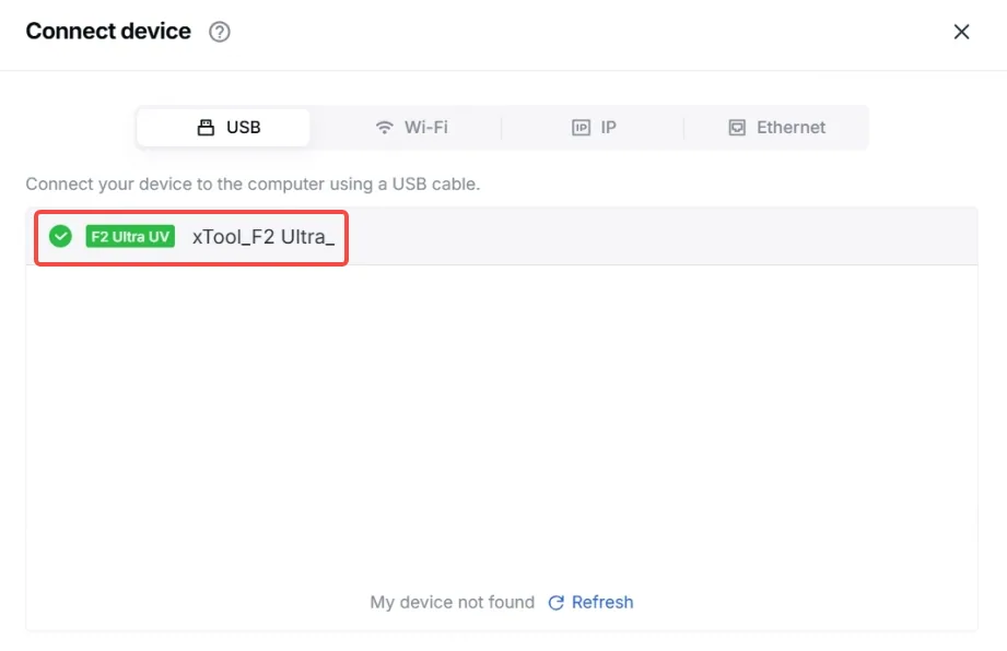 (xTool Studio) Usa RA2/RA2 Pro con xTool F2 Ultra UV (xTool Studio) Usa RA2/RA2 Pro con xTool F2 Ultra UV