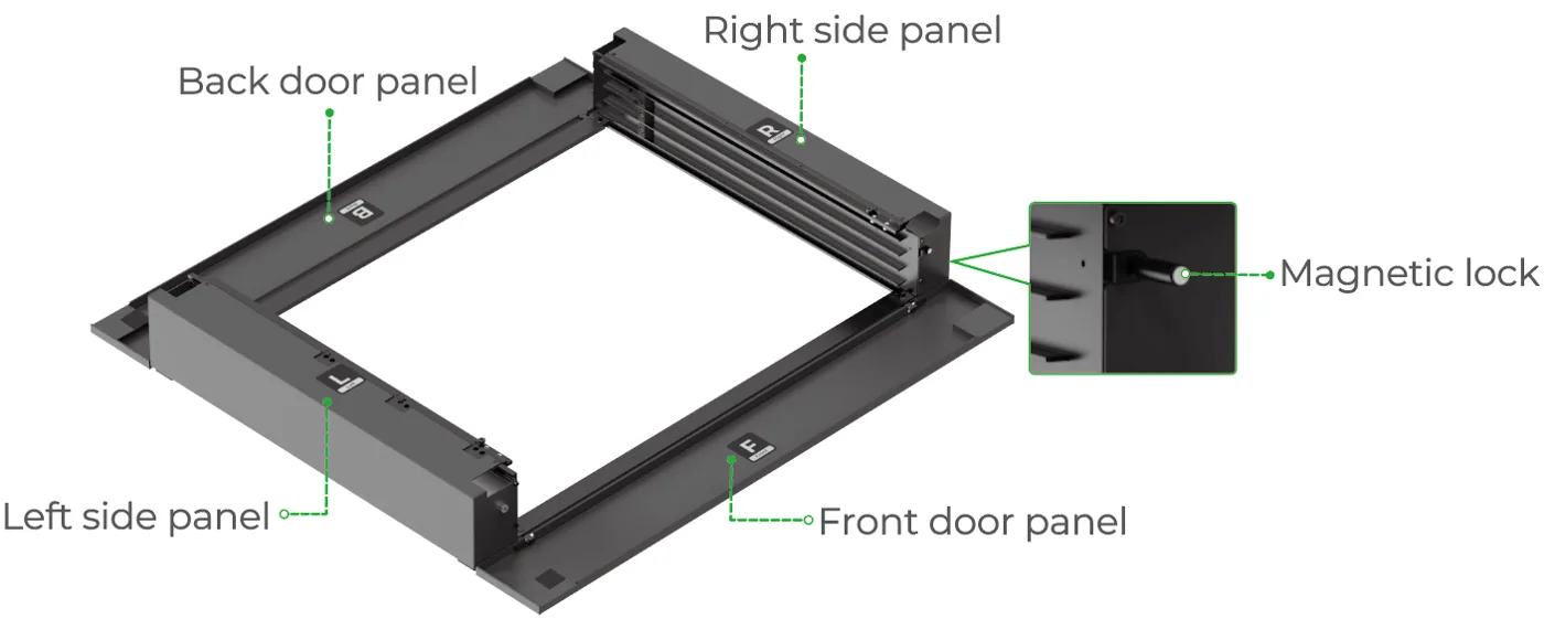 Guía de usuario de la Riser Base de xTool S1 compatible con el Conveyor Feeder