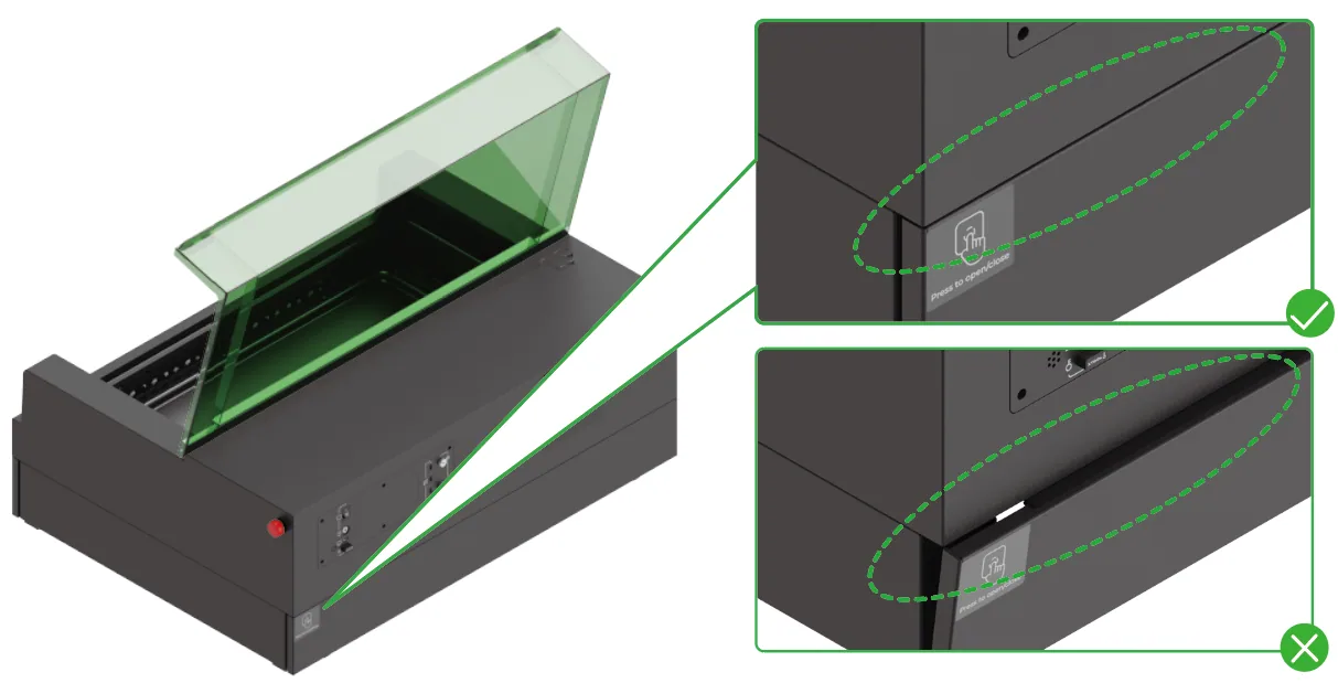 Guía de usuario de la Riser Base de xTool S1 compatible con el Conveyor Feeder