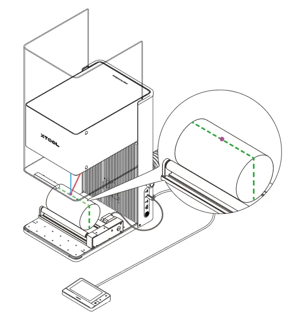(XCS V2.1) Usar el Rotary Attachment 2 (RA2) con la xTool F1 Ultra