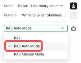 (xTool Studio) Usar el Rotary Attachment 3 (RA3) con xTool P2/P2S image.png