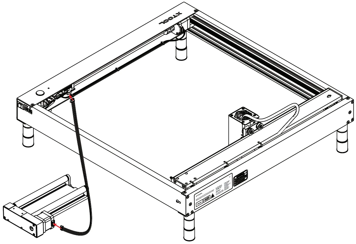 Guía de usuario del xTool Rotary Attachment 2 (RA2)