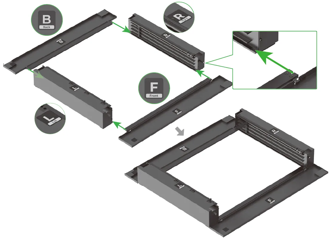 Guía de usuario de la Riser Base de xTool S1 compatible con el Conveyor Feeder