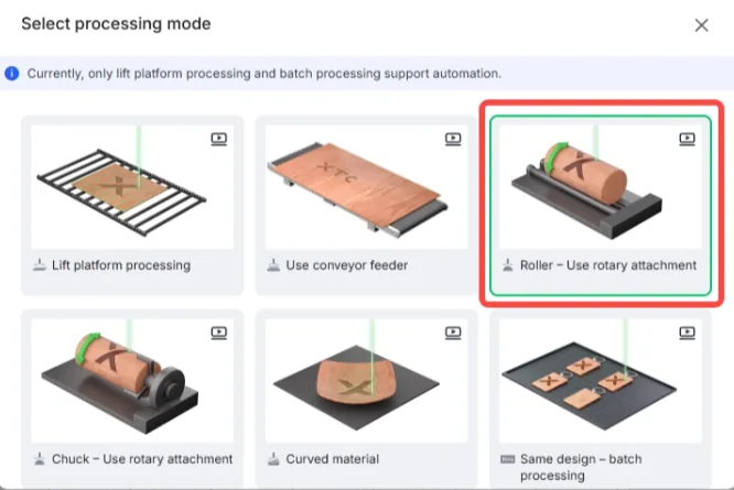 (xTool Studio) Usar el Rotary Attachment 3 (RA3) con xTool P2/P2S image.png