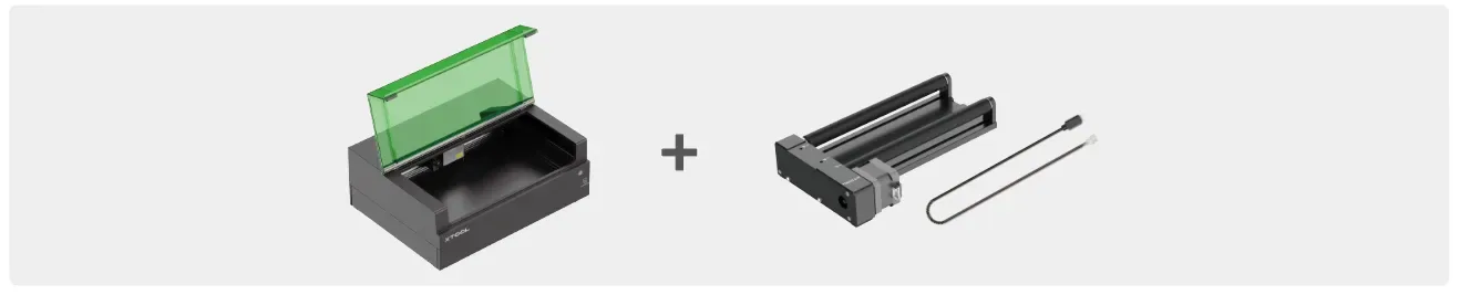 Guía de usuario de la Riser Base de xTool S1 compatible con el Conveyor Feeder