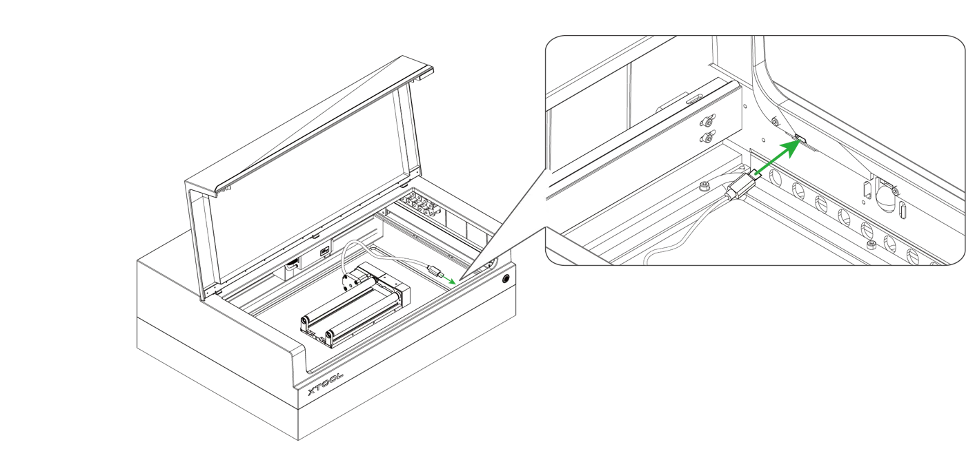 (XCS V2.1) Usa el Rotary Attachment 2 (RA2) con la xTool S1 (XCS V2.1) Usa el Rotary Attachment 2 (RA2) con la xTool S1