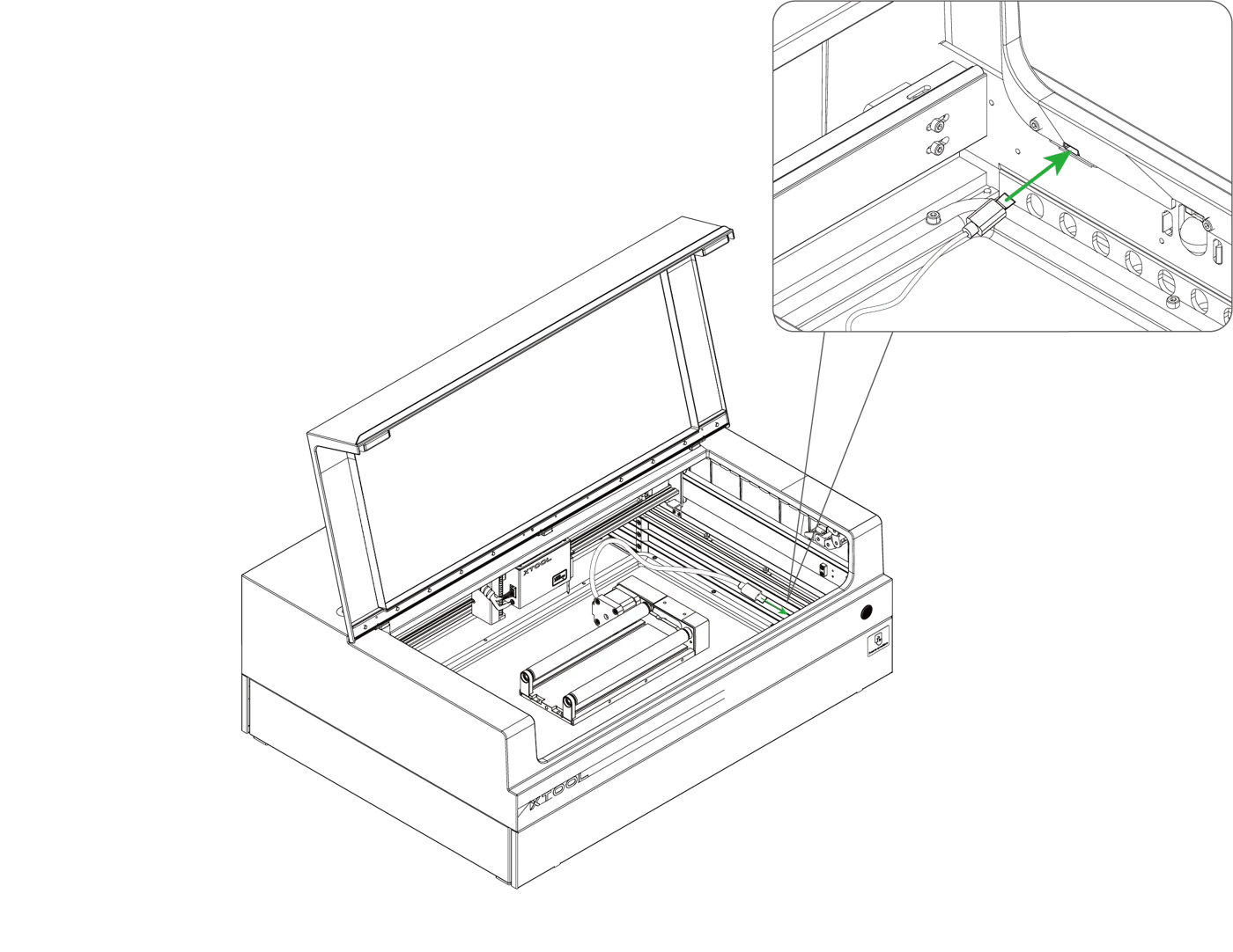 (XCS V2.1) Usa el Rotary Attachment 2 (RA2) con la xTool S1 (XCS V2.1) Usa el Rotary Attachment 2 (RA2) con la xTool S1