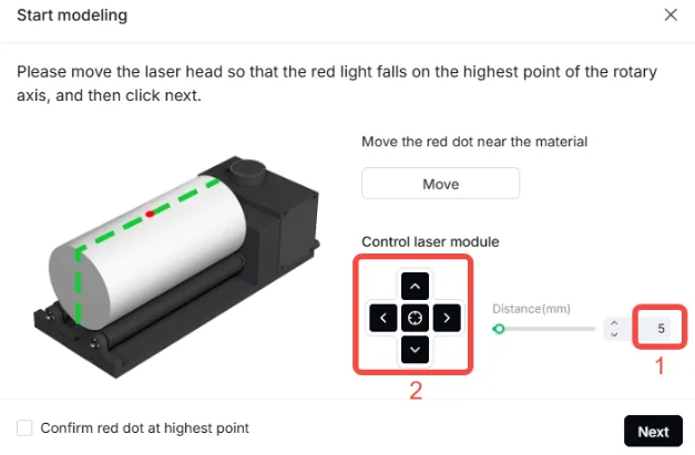 (xTool Studio) Usar el Rotary Attachment 3 (RA3) con xTool P2/P2S image.png