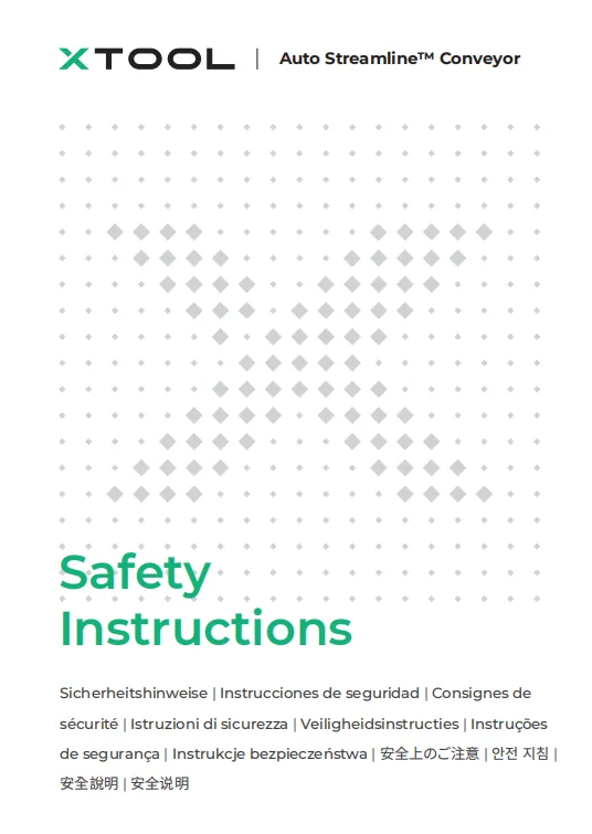 Guía de usuario de la cinta transportadora xTool Auto Streamline™ Guía de usuario de la cinta transportadora xTool Auto Streamline™