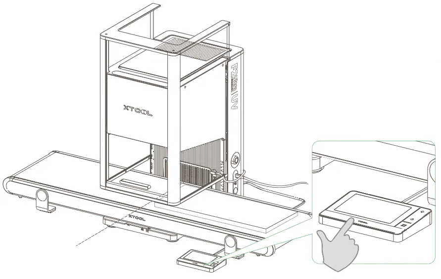 (xTool Studio) Usa la cinta transportadora para procesar un material grande con la xTool F2 Ultra UV image.png