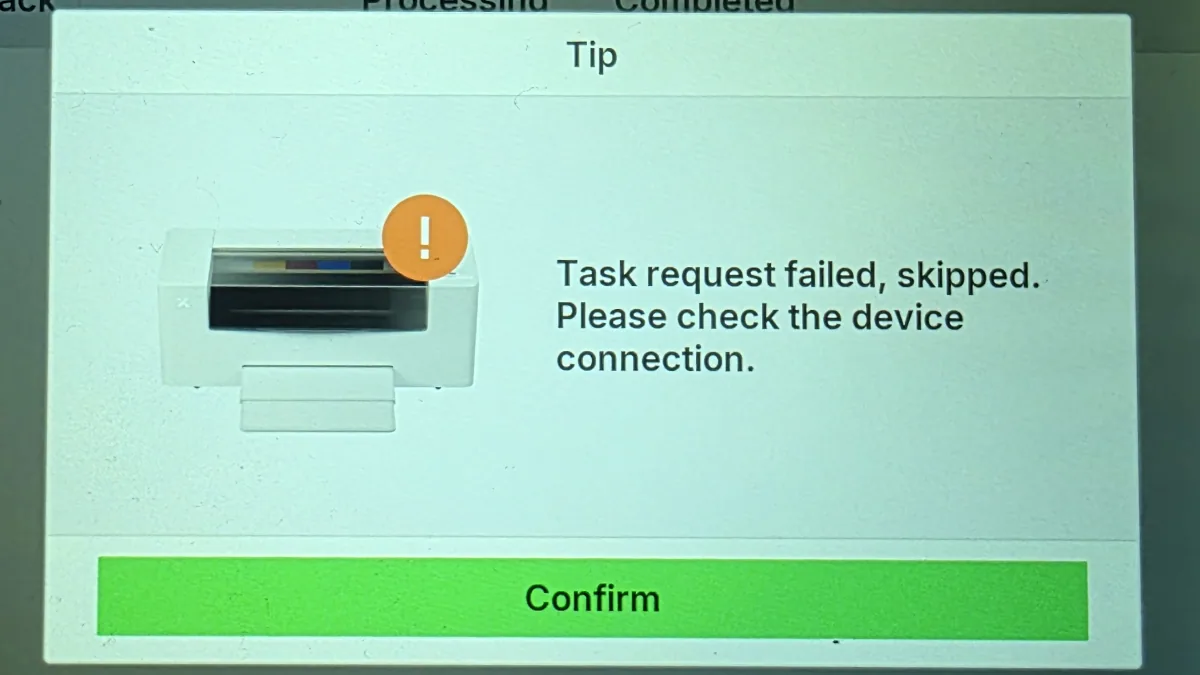 Resolver el error "Task Request Failed" en la xTool Apparel Printer Resolver el error "Task Request Failed" en la xTool Apparel Printer