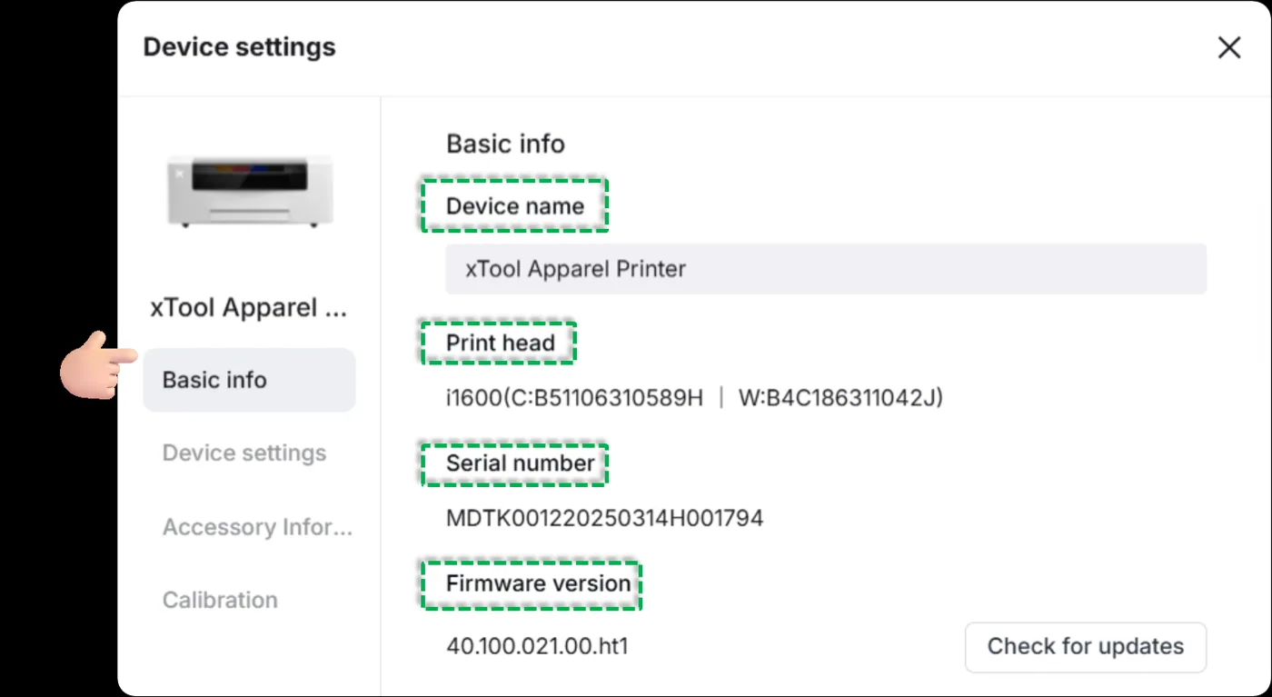 Configurar la xTool Apparel Printer en xTool Studio Configurar la xTool Apparel Printer en xTool Studio