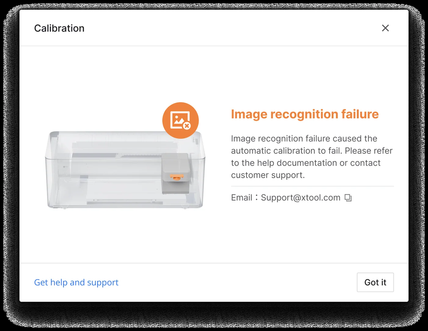Solucionar el error “Fallo de reconocimiento de imagen” en la xTool Apparel Printer