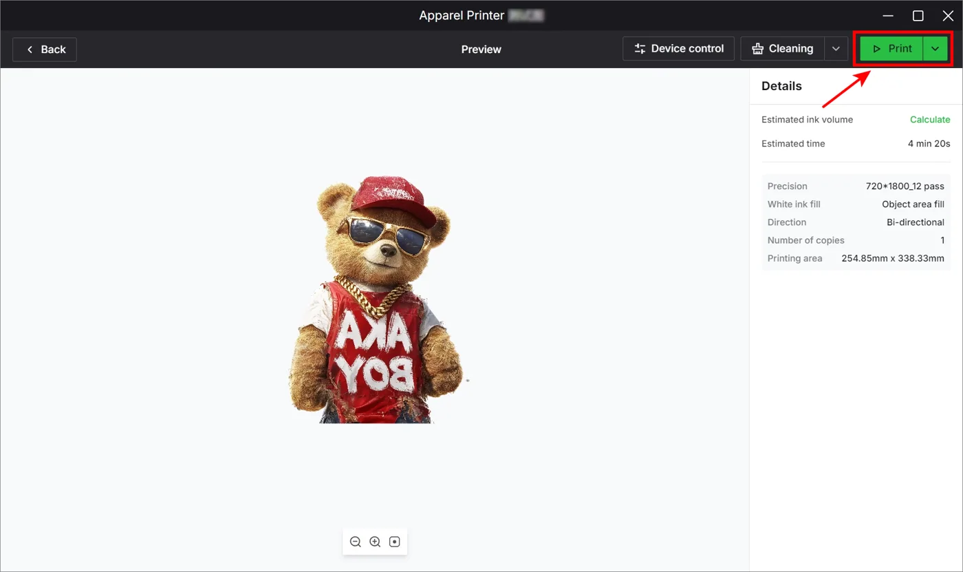 Maneja la xTool Apparel Printer en xTool Creative Space Maneja la xTool Apparel Printer en xTool Creative Space
