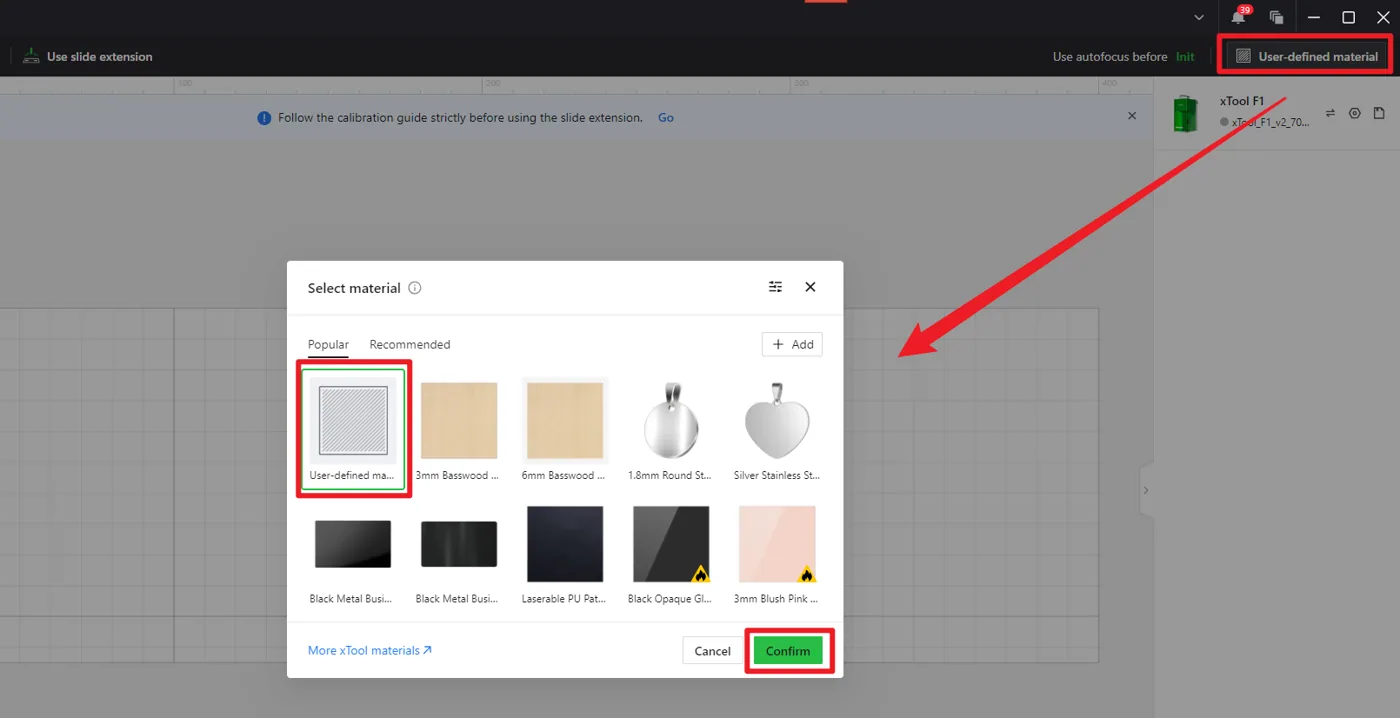 Cómo usar el modo de extensión deslizante con el xTool F1 y F1 Lite Cómo usar el modo de extensión deslizante con el xTool F1 y F1 Lite