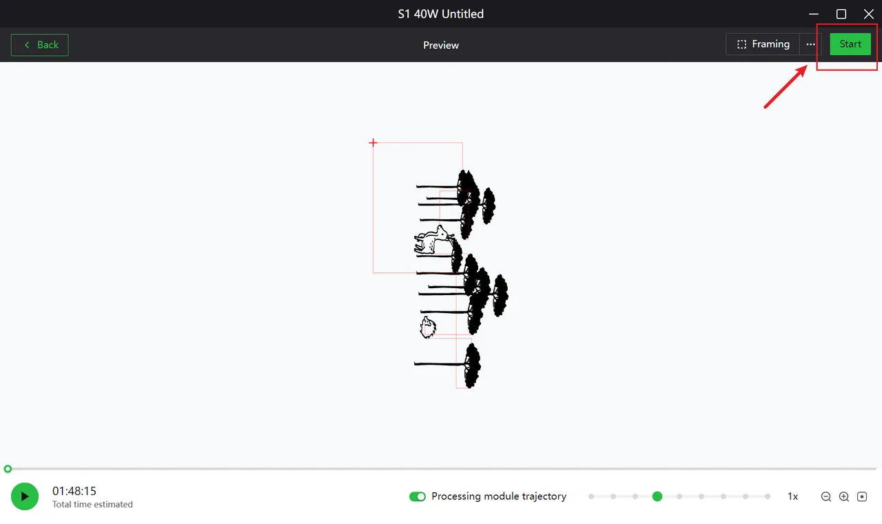 (XCS V2.1 y posteriores) Usa el alimentador transportador con xTool S1