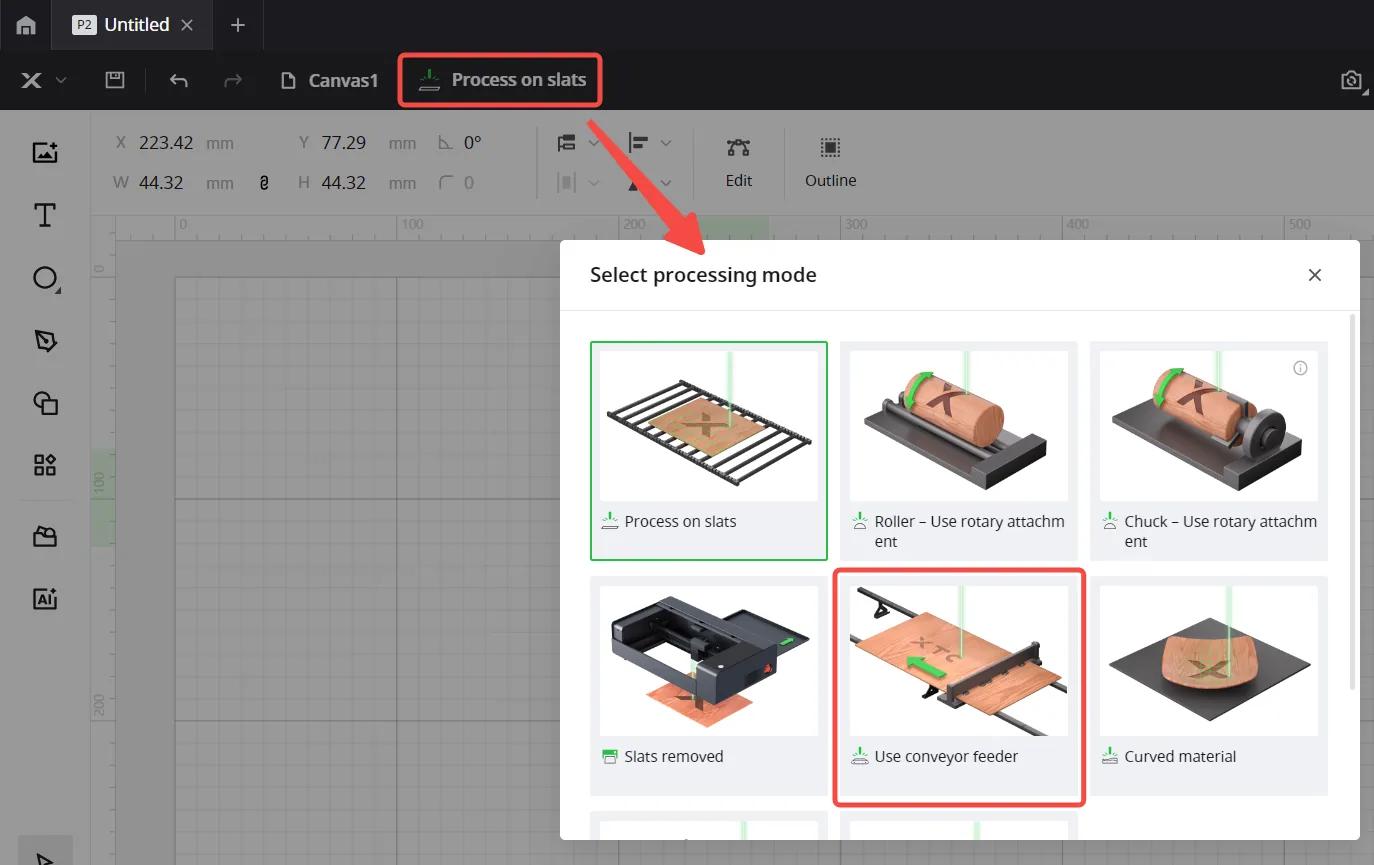 Preguntas frecuentes sobre el alimentador transportador de xTool P2