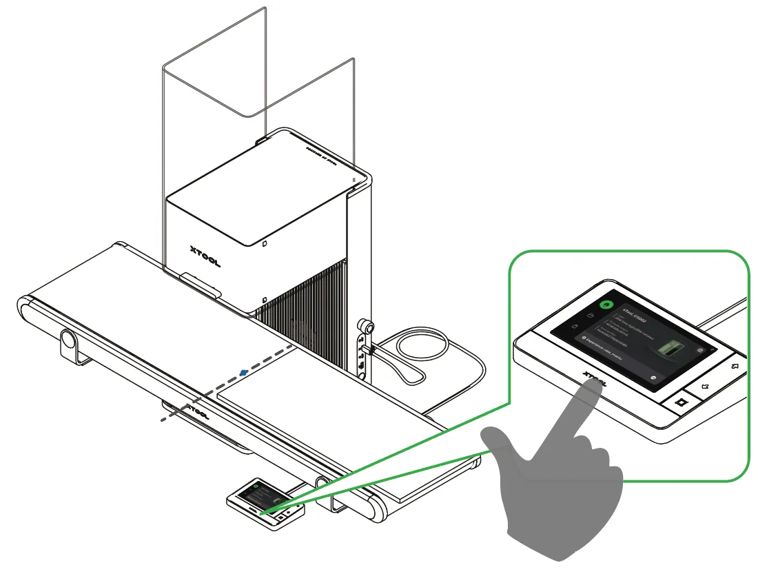 (XCS V2.1 o posterior) Cómo usar la cinta transportadora para procesar un material grande con la xTool F1 Ultra (XCS V2.1 o posterior) Cómo usar la cinta transportadora para procesar un material grande con la xTool F1 Ultra