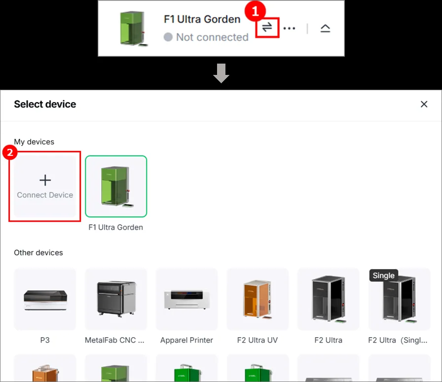 Conecta y configura la xTool F1 Ultra a través de xTool Studio image.png