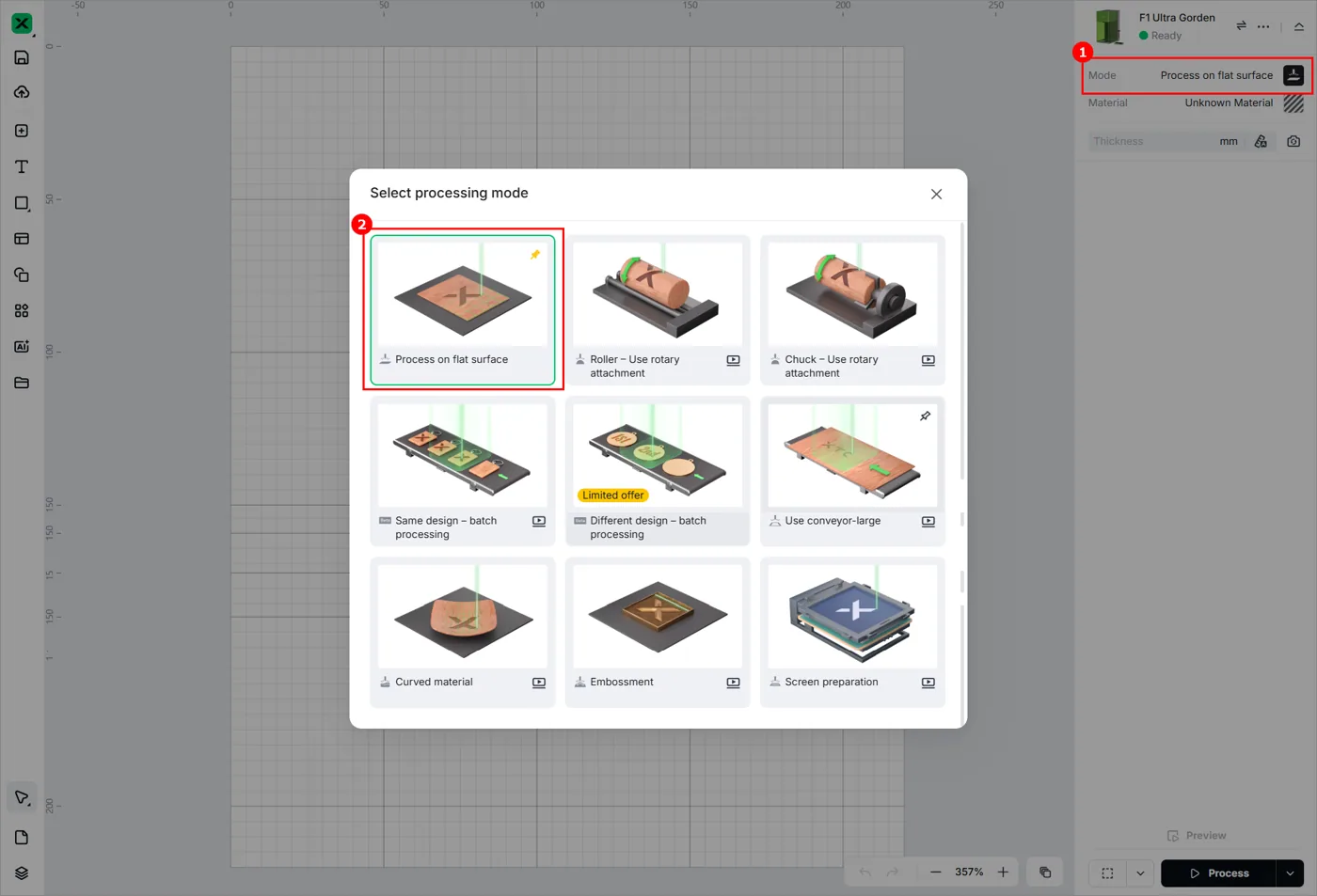 (xTool Studio) Cómo procesar sobre superficie plana con la xTool F1 Ultra (xTool Studio) Cómo procesar sobre superficie plana con la xTool F1 Ultra