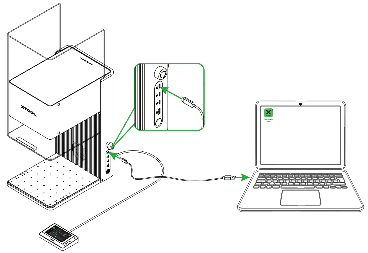 Conectar la xTool F1 Ultra a XCS en el ordenador