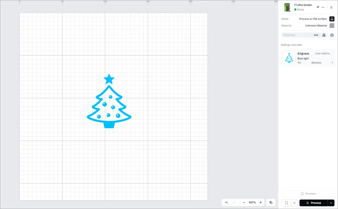 (xTool Studio) Iniciar el procesamiento sin conexión con el controlador de pantalla táctil image.png