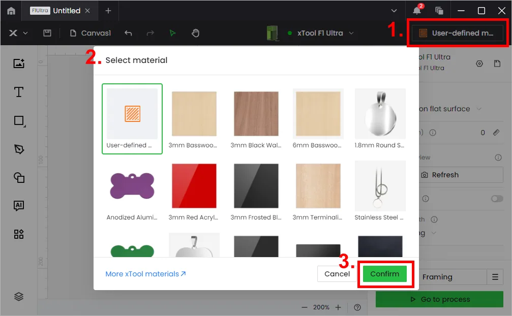 (XCS V2.0) Procesar sobre una superficie plana con XCS en el ordenador (XCS V2.0) Procesar sobre una superficie plana con XCS en el ordenador