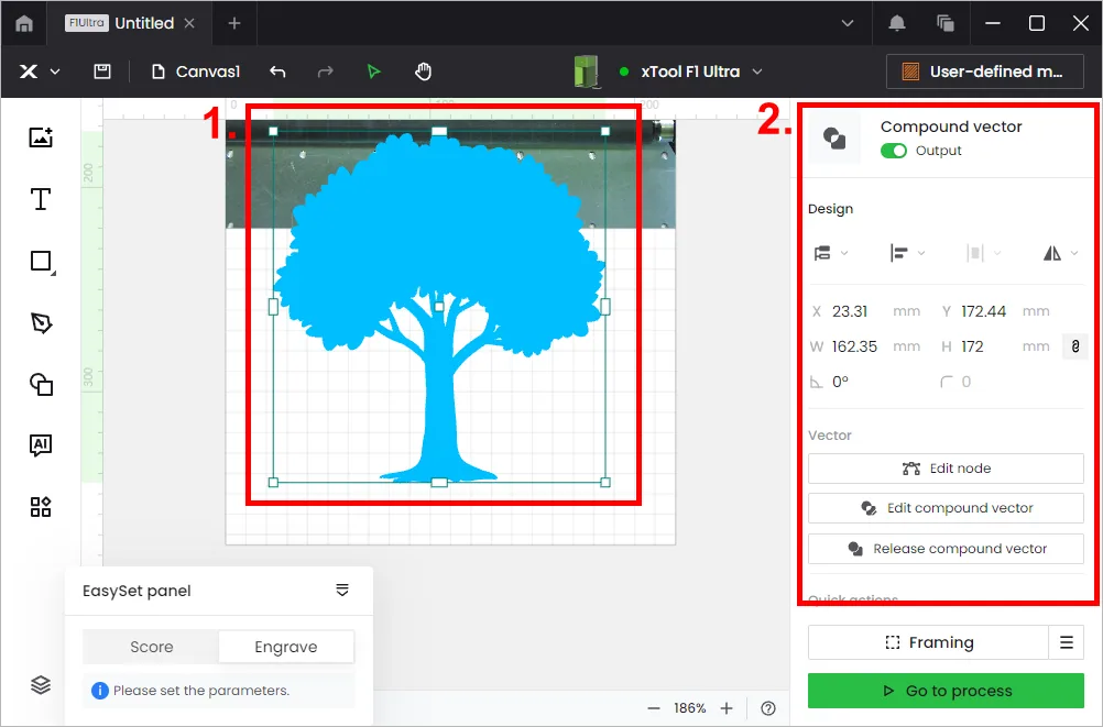 (XCS V2.0) Uso del accesorio rotativo 2 (RA2) con la xTool F1 Ultra (XCS V2.0) Uso del accesorio rotativo 2 (RA2) con la xTool F1 Ultra