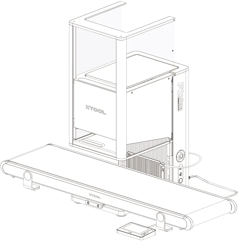 (xTool Studio) Usar la cinta transportadora para procesar un material grande con la xTool F2 Ultra (xTool Studio) Usar la cinta transportadora para procesar un material grande con la xTool F2 Ultra