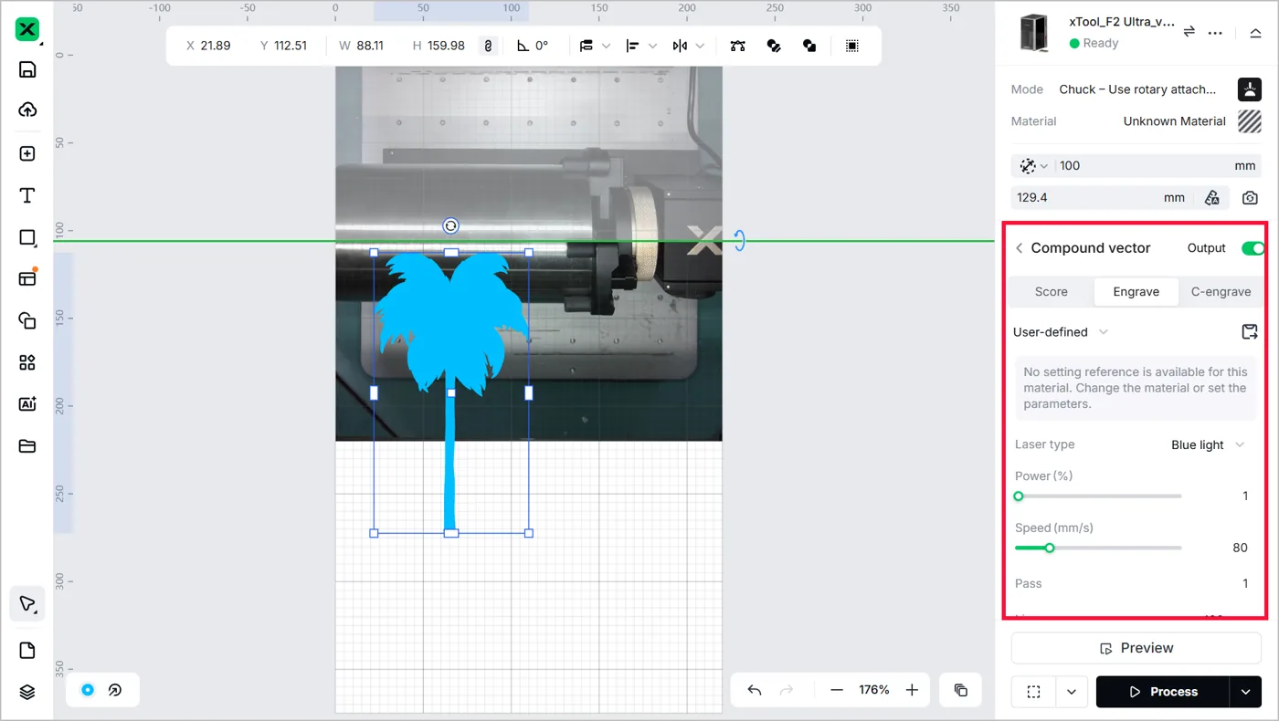 (xTool Studio) Usar el Rotary Attachment 3 (RA3) con la xTool F2 Ultra image.png