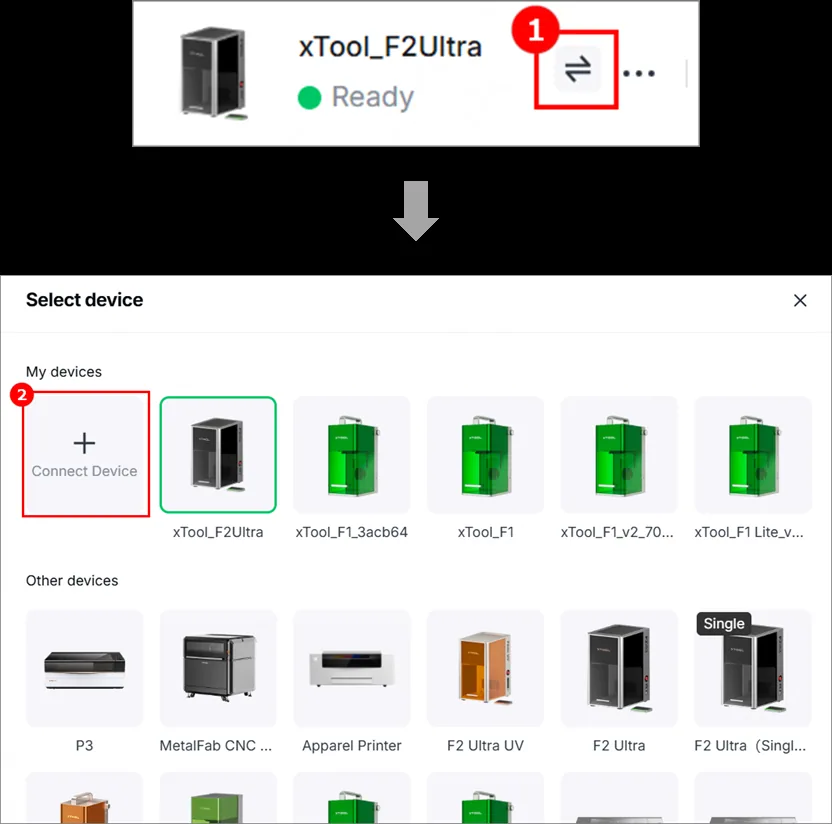 Conectar y configurar la xTool F2 Ultra con xTool Studio image.png