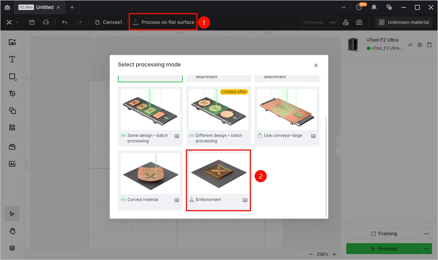 Empezar a hacer relieve láser con la xTool F2 Ultra