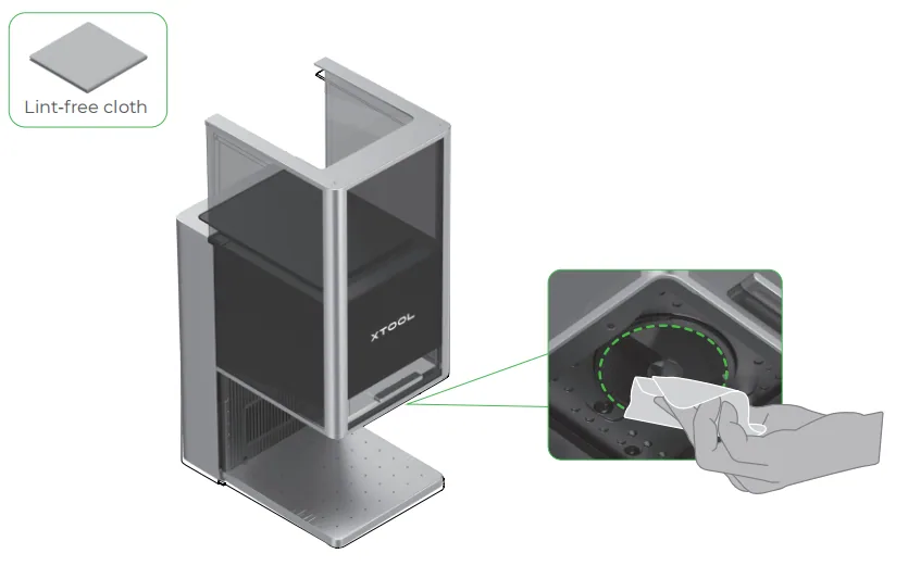 Limpieza y mantenimiento de la xTool F2 Ultra Limpieza y mantenimiento de la xTool F2 Ultra